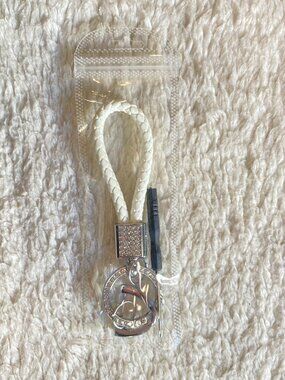 Unbranded Bling Crystal Keychain Lanyard White | Sparkly Rhinestone